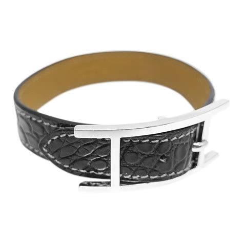 hermes croc bracelet|Hermes leather bracelets.